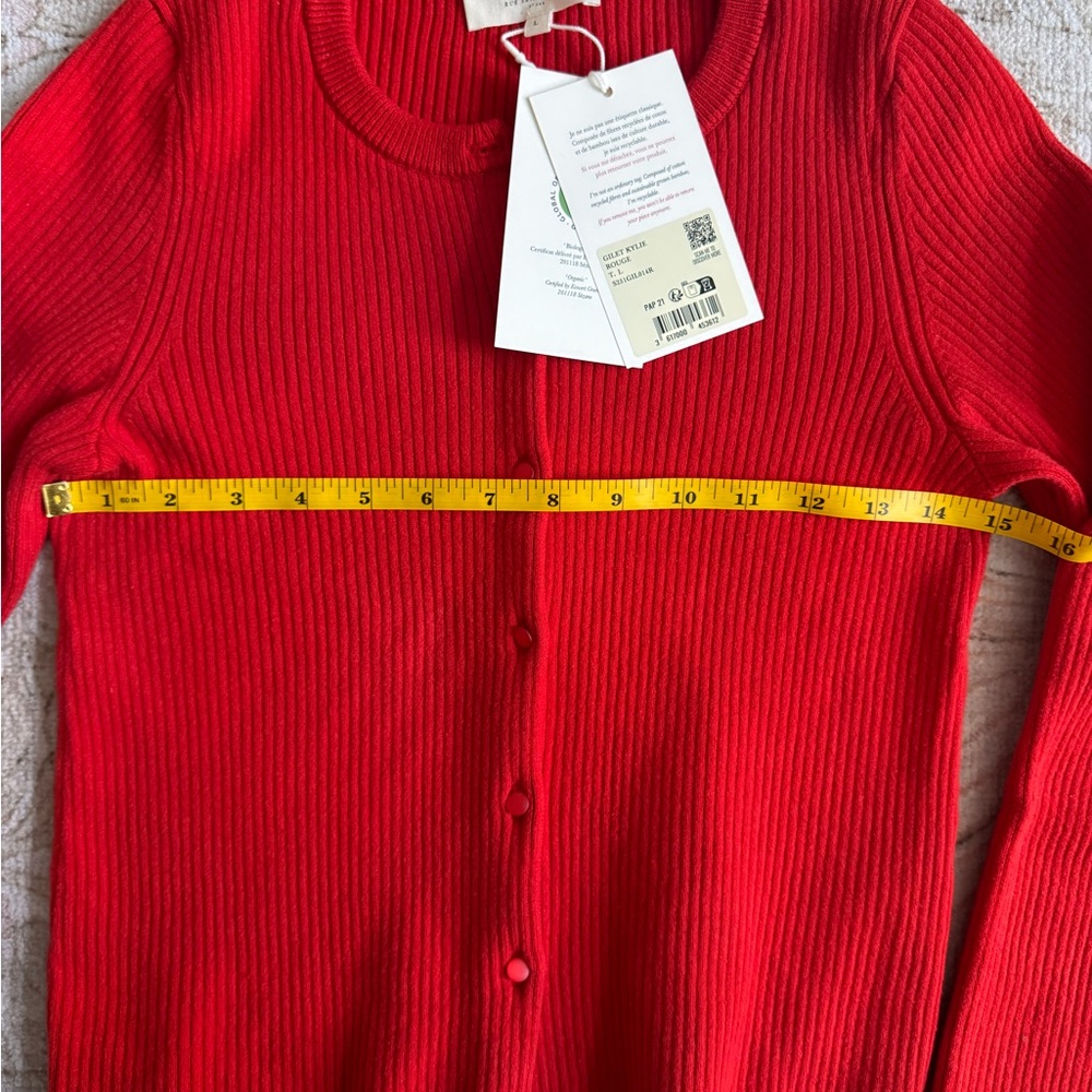 Kylie Ribbed Button-Up Cardigan - L - Picture 4 of 6